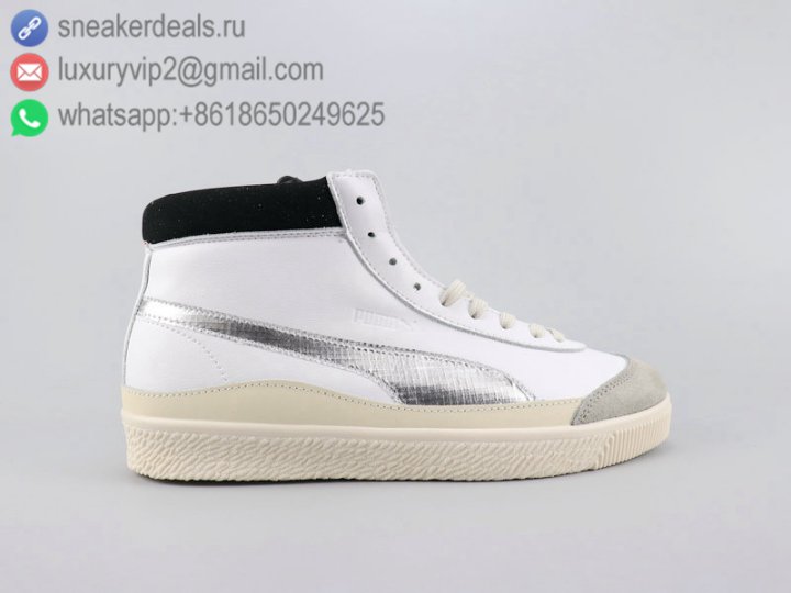 Puma Basket '68 OG Mid RHUDE Unisex Skate Shoes White Silver Size 36-44